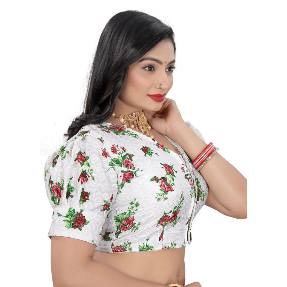 Attractive Cotton Blend Floral Readymade Blouse