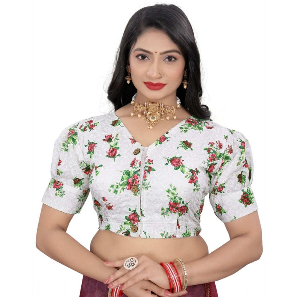 Attractive Cotton Blend Floral Readymade Blouse