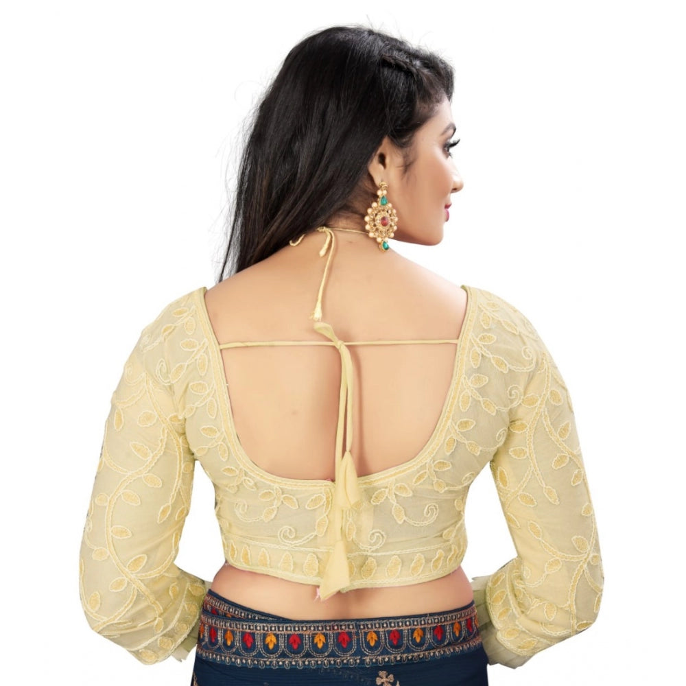 Pretty Nylon Net Embroidered Readymade Blouse