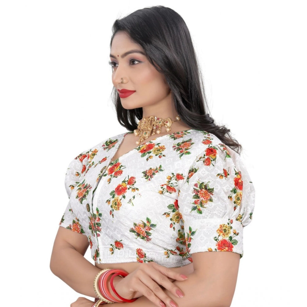 Attractive Cotton Blend Floral Readymade Blouse