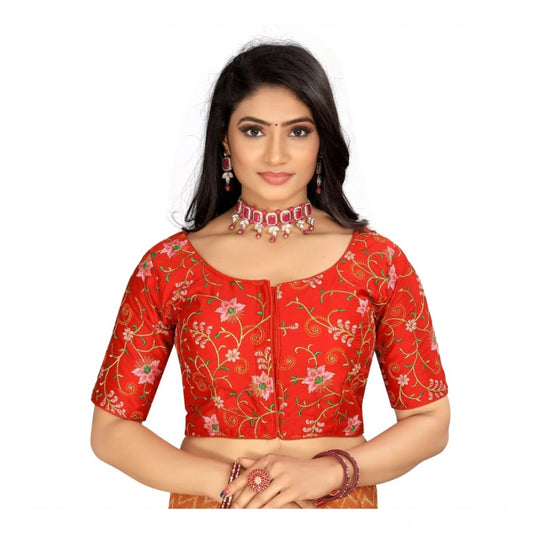 Stylish Satin Floral Readymade Blouse