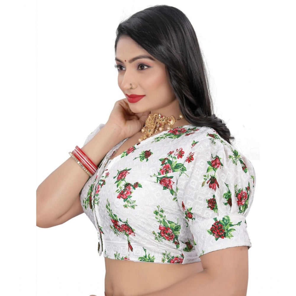 Attractive Cotton Blend Floral Readymade Blouse