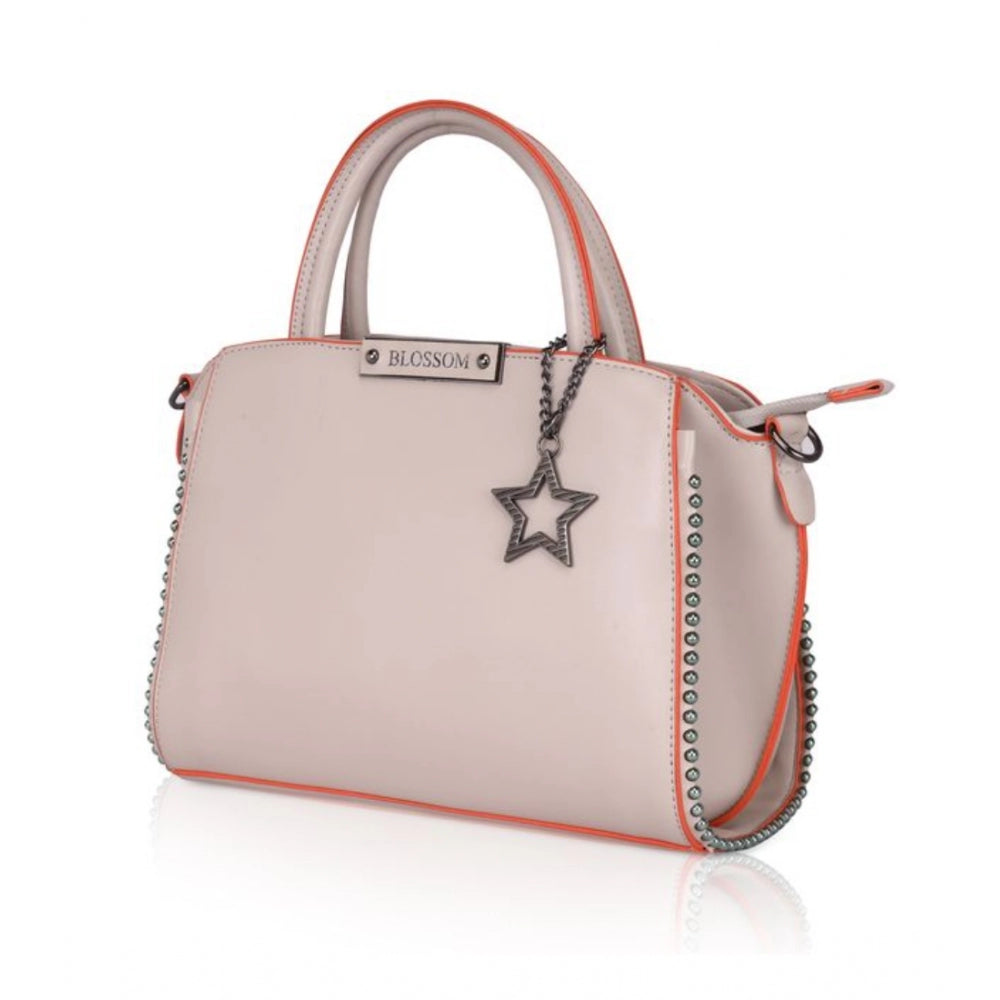 Adorable Women's Faux Leather Metal Beads Handbag