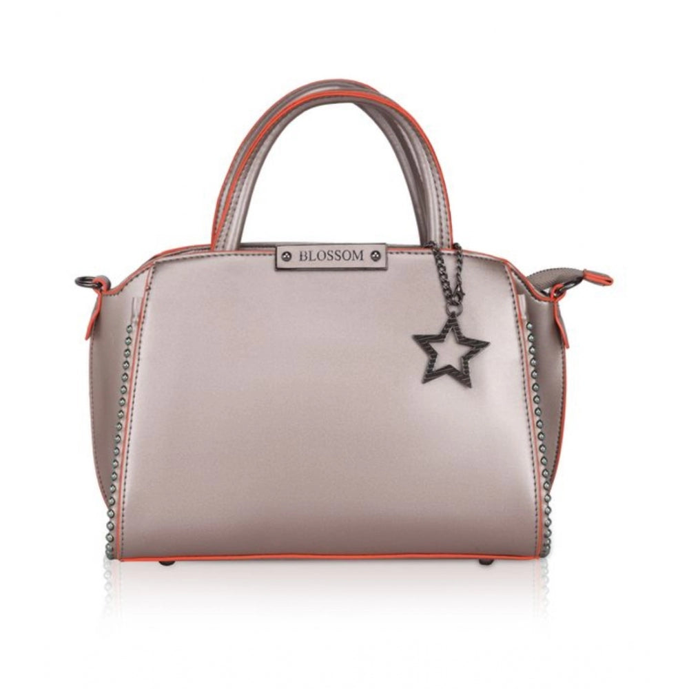 Adorable Women's Faux Leather Metal Beads Handbag