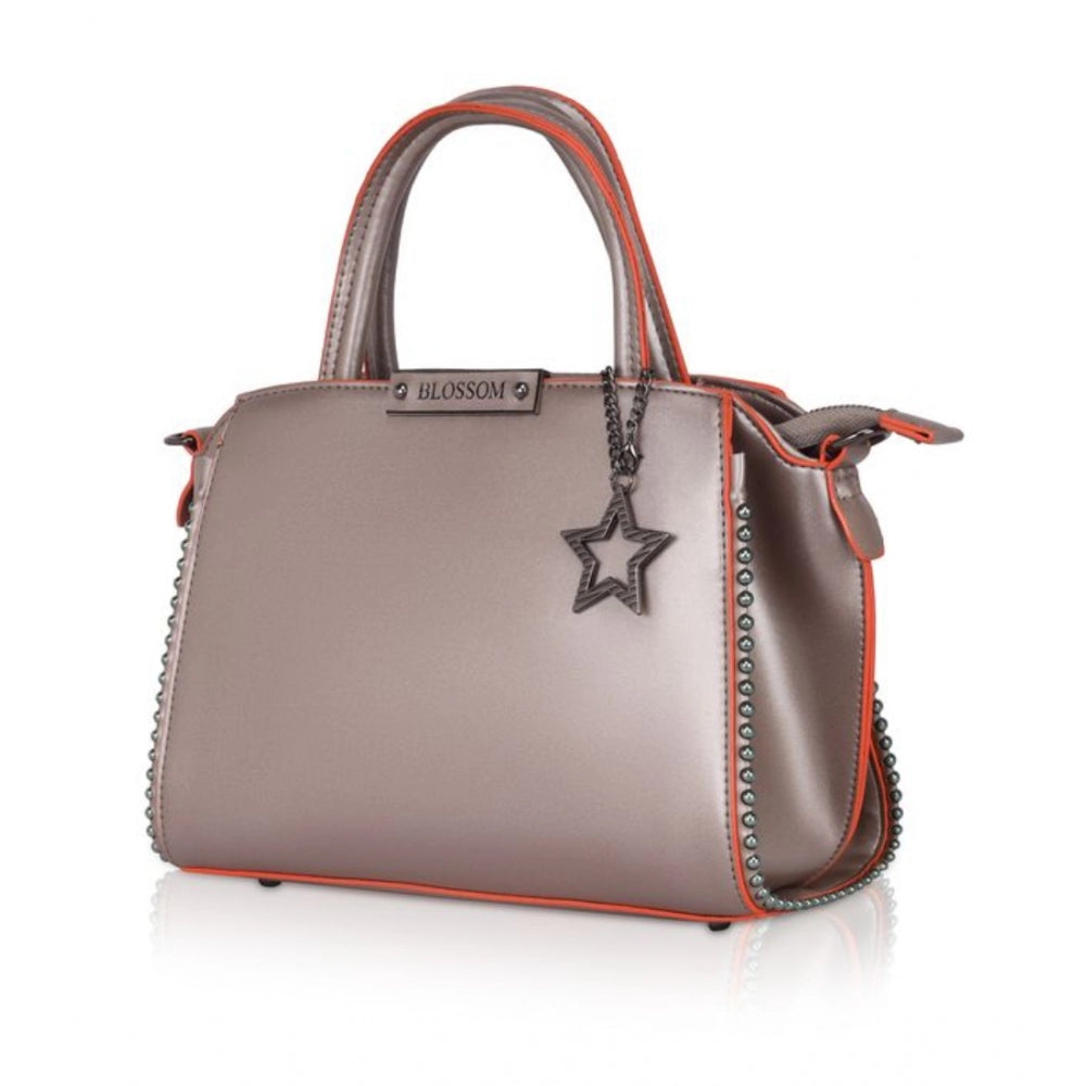 Adorable Women's Faux Leather Metal Beads Handbag