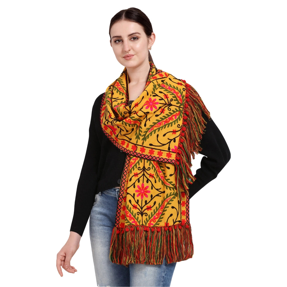 Stunning Women's Cotton Embroidered Muffler