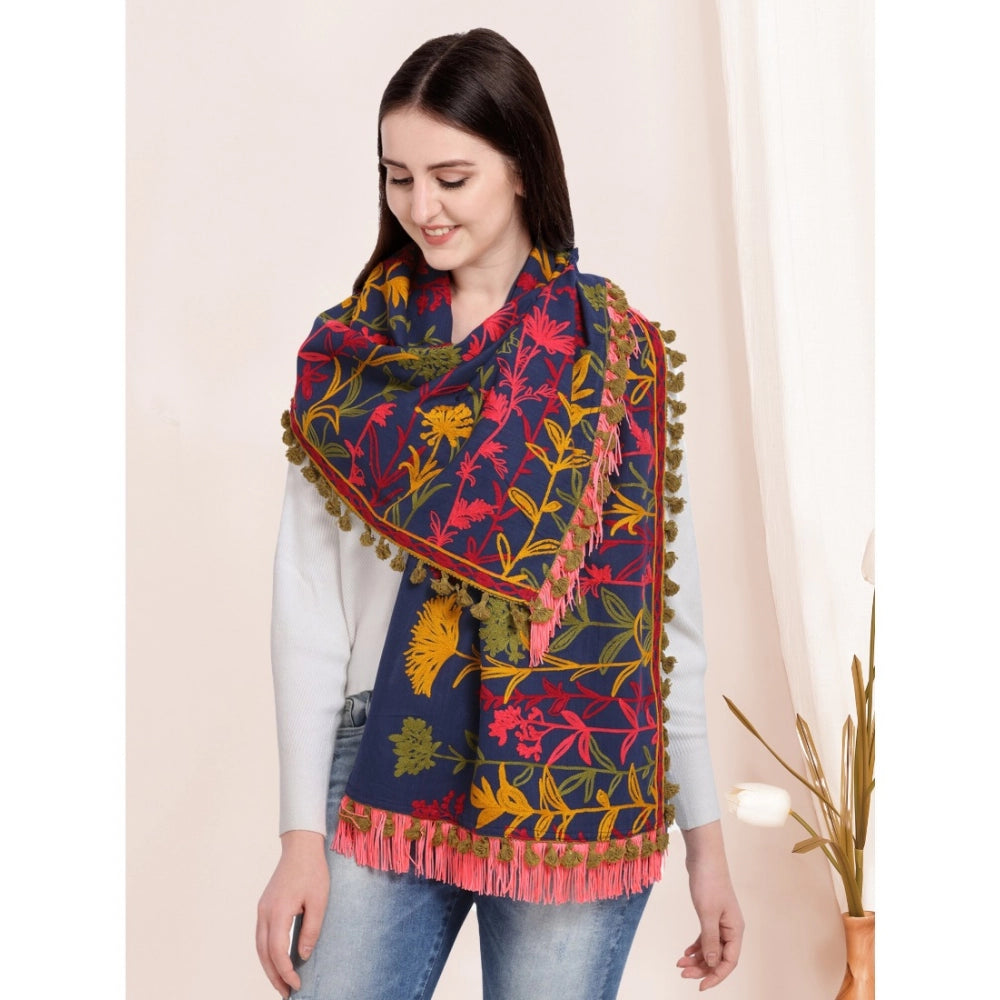 Stunning Women's Cotton Embroidered Muffler