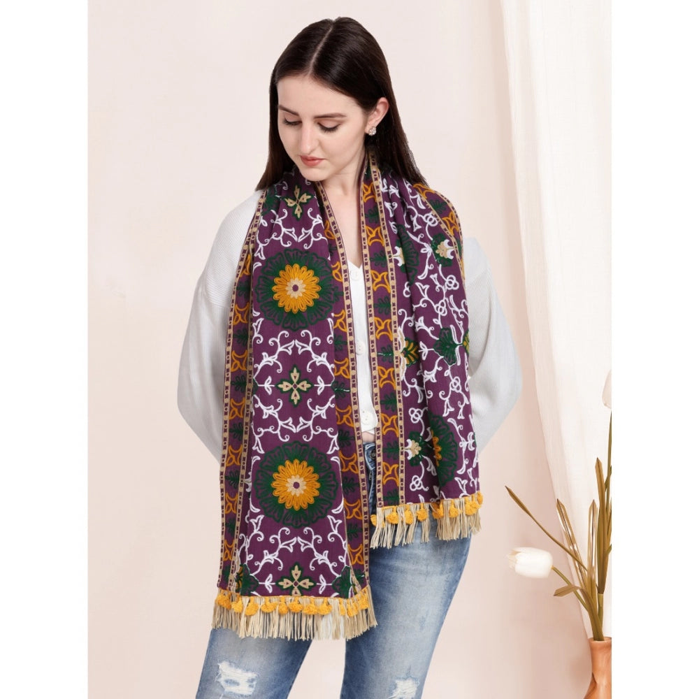 Stunning Women's Cotton Embroidered Muffler