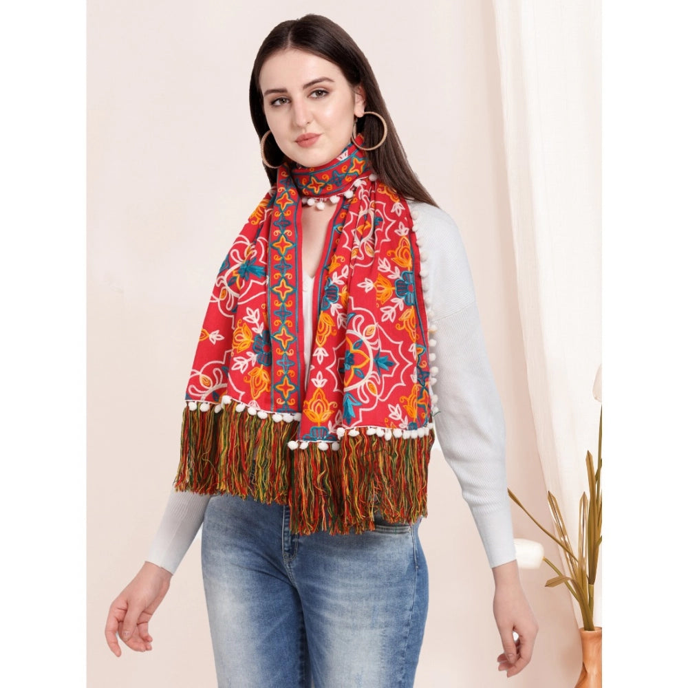 Stunning Women's Cotton Embroidered Muffler