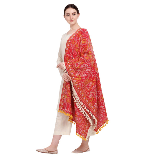 Stunning Women's Cotton Embroidered Dupatta