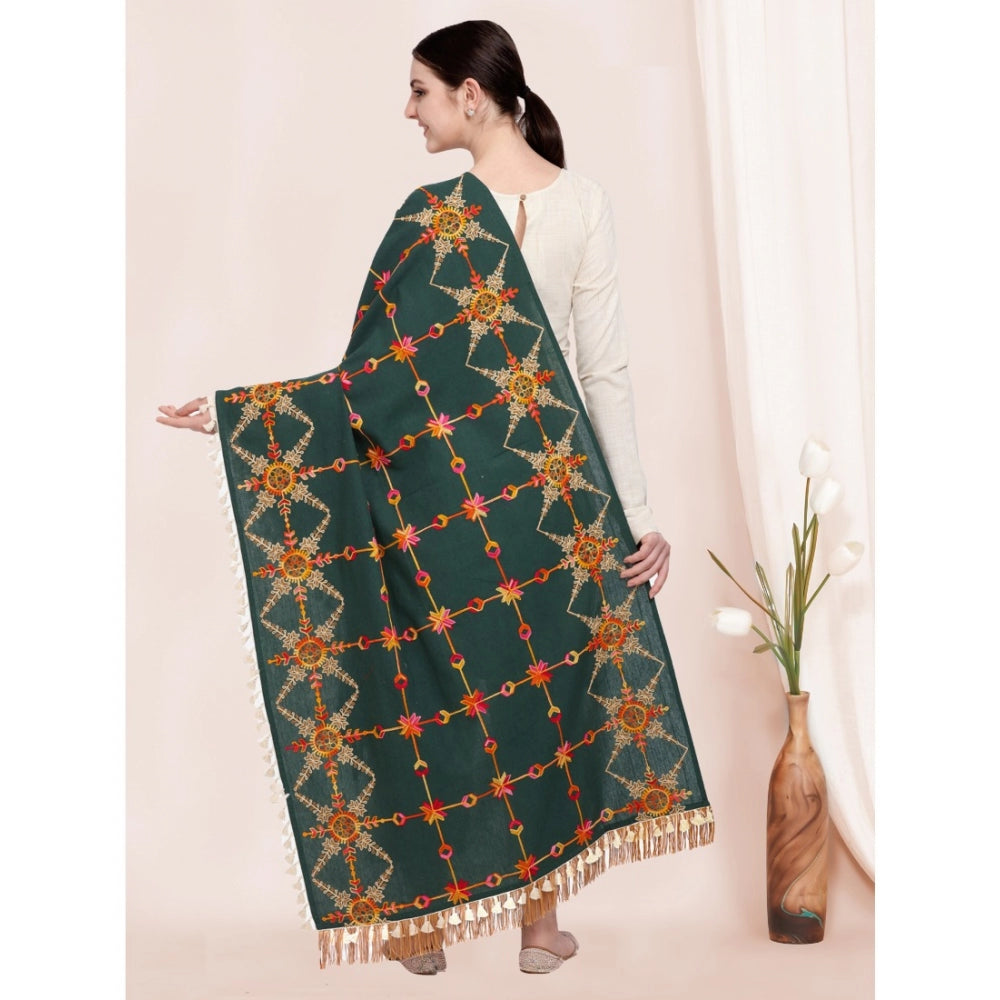 Designer Women's Cotton Embroidered Dupatta