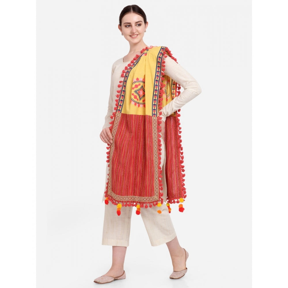 Stunning Women's Cotton Embroidered Dupatta