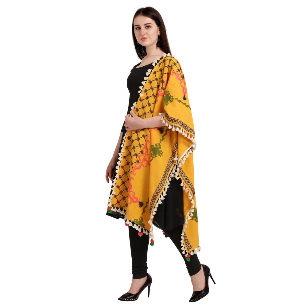 Designer Women's Cotton Embroidered Dupatta