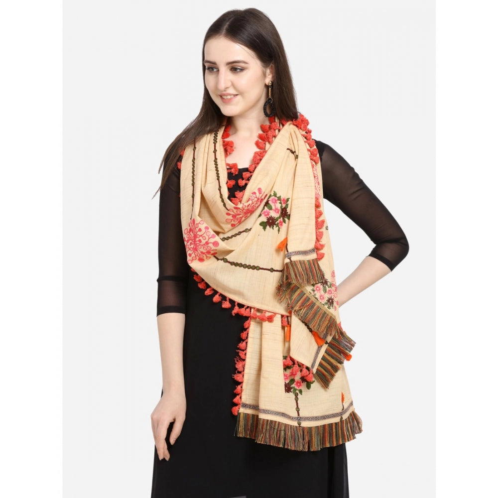 Designer Women's Cotton Embroidered Dupatta