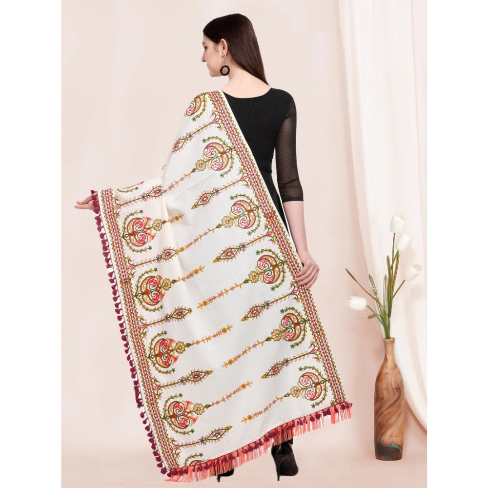 Designer Women's Cotton Embroidered Dupatta