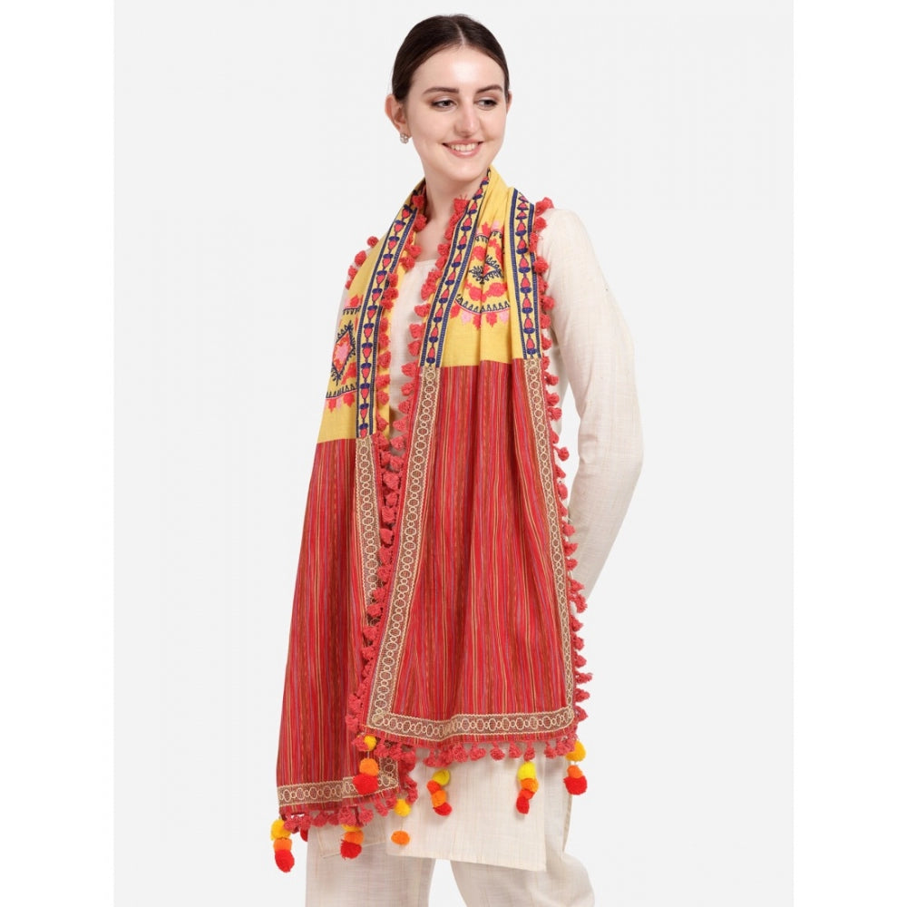 Stunning Women's Cotton Embroidered Dupatta