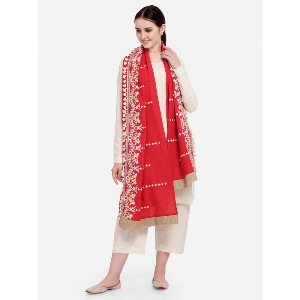 Stunning Women's Cotton Embroidered Dupatta