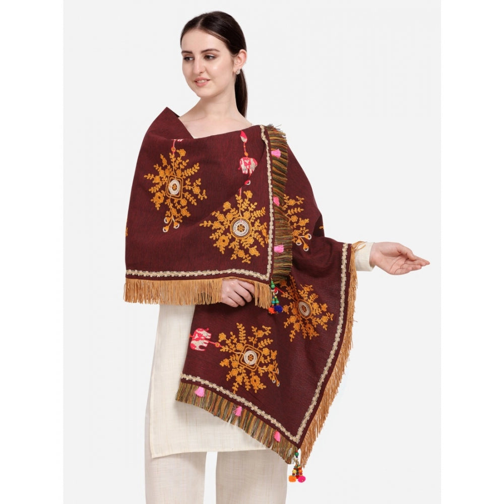 Designer Women's Cotton Embroidered Dupatta