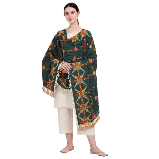 Designer Women's Cotton Embroidered Dupatta