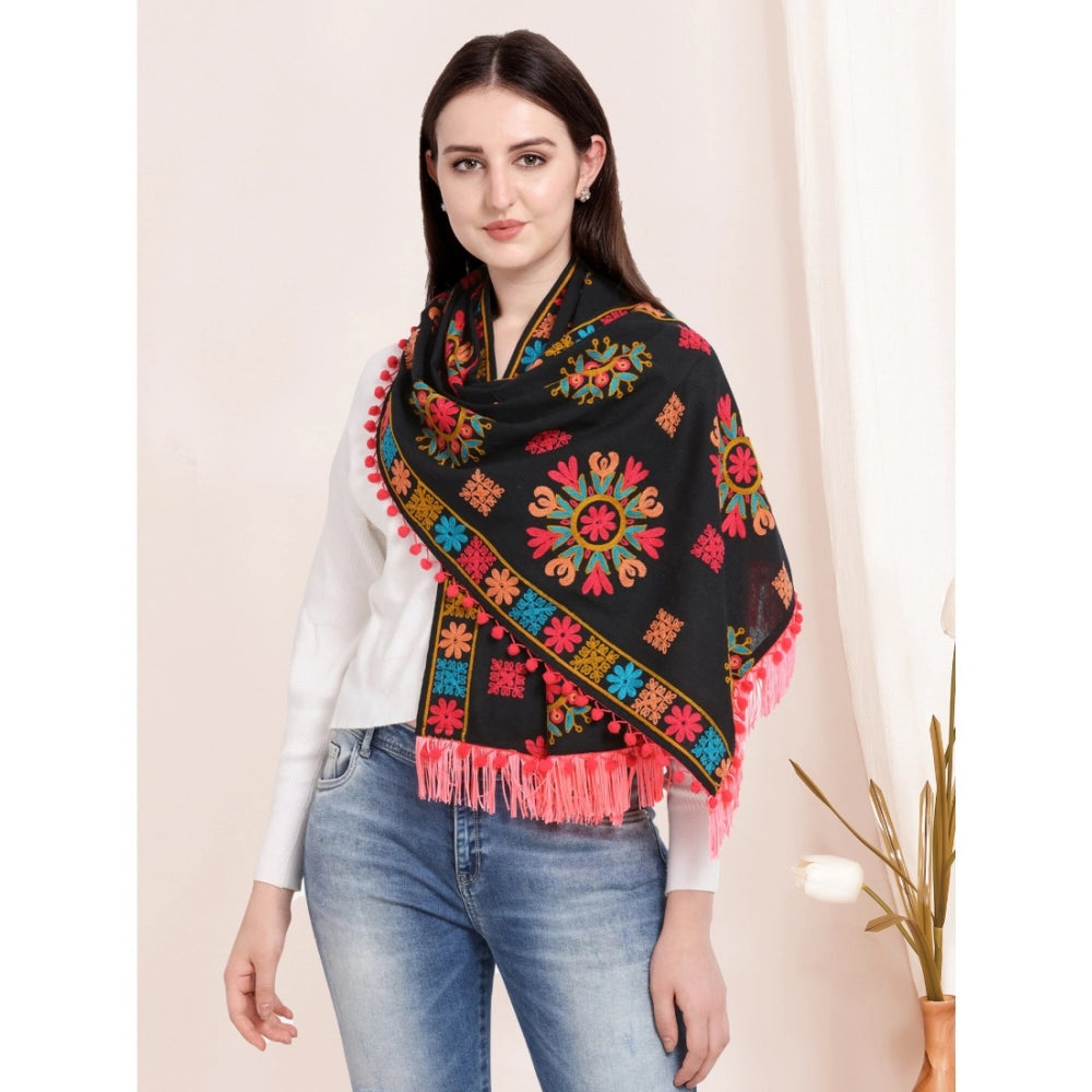 Stunning Women's Cotton Embroidered Muffler