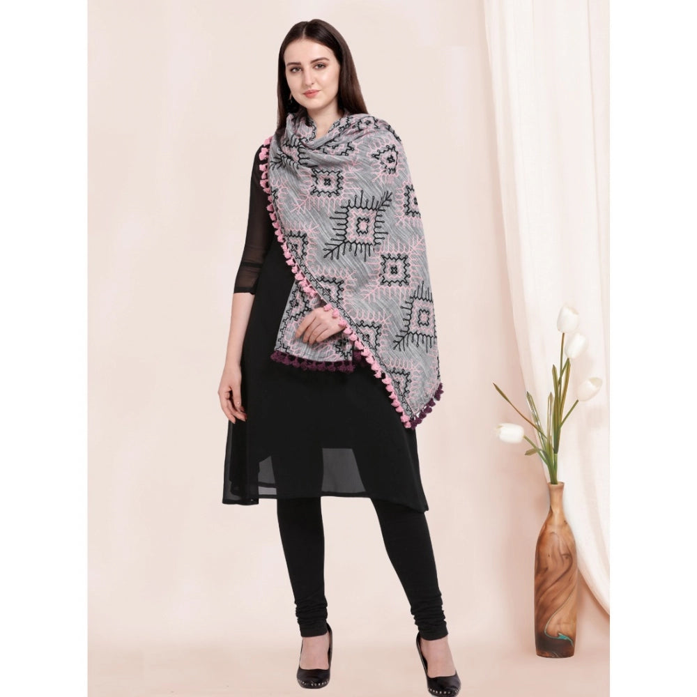 Designer Women's Cotton Embroidered Dupatta