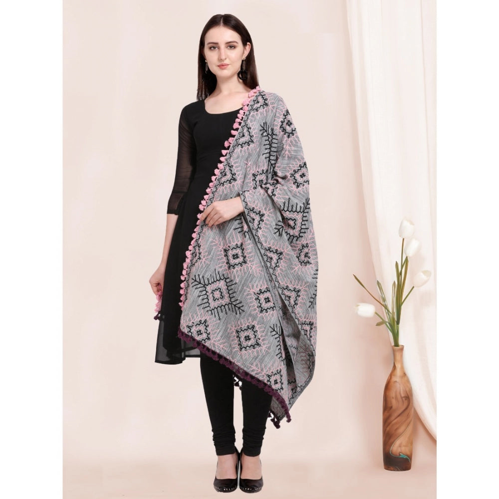 Designer Women's Cotton Embroidered Dupatta