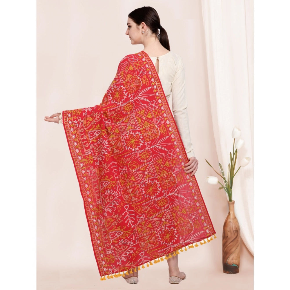 Stunning Women's Cotton Embroidered Dupatta