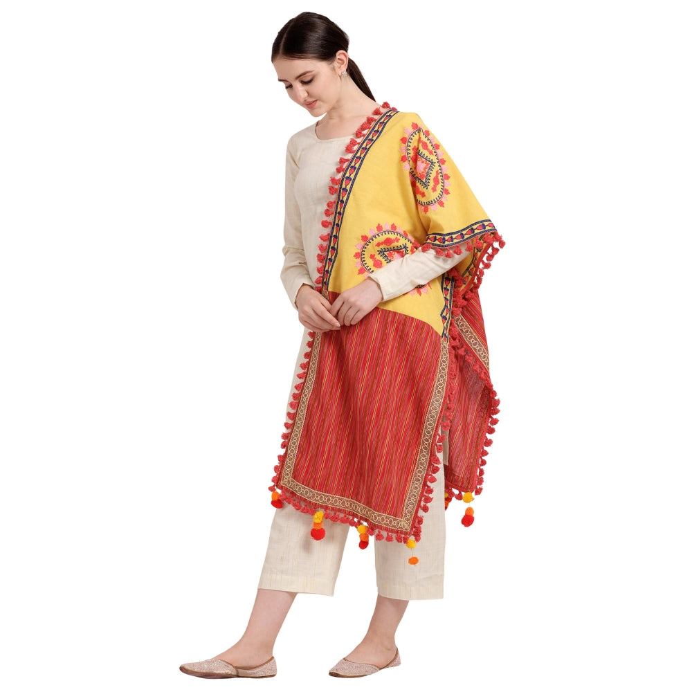 Stunning Women's Cotton Embroidered Dupatta