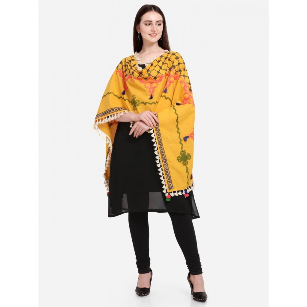 Designer Women's Cotton Embroidered Dupatta