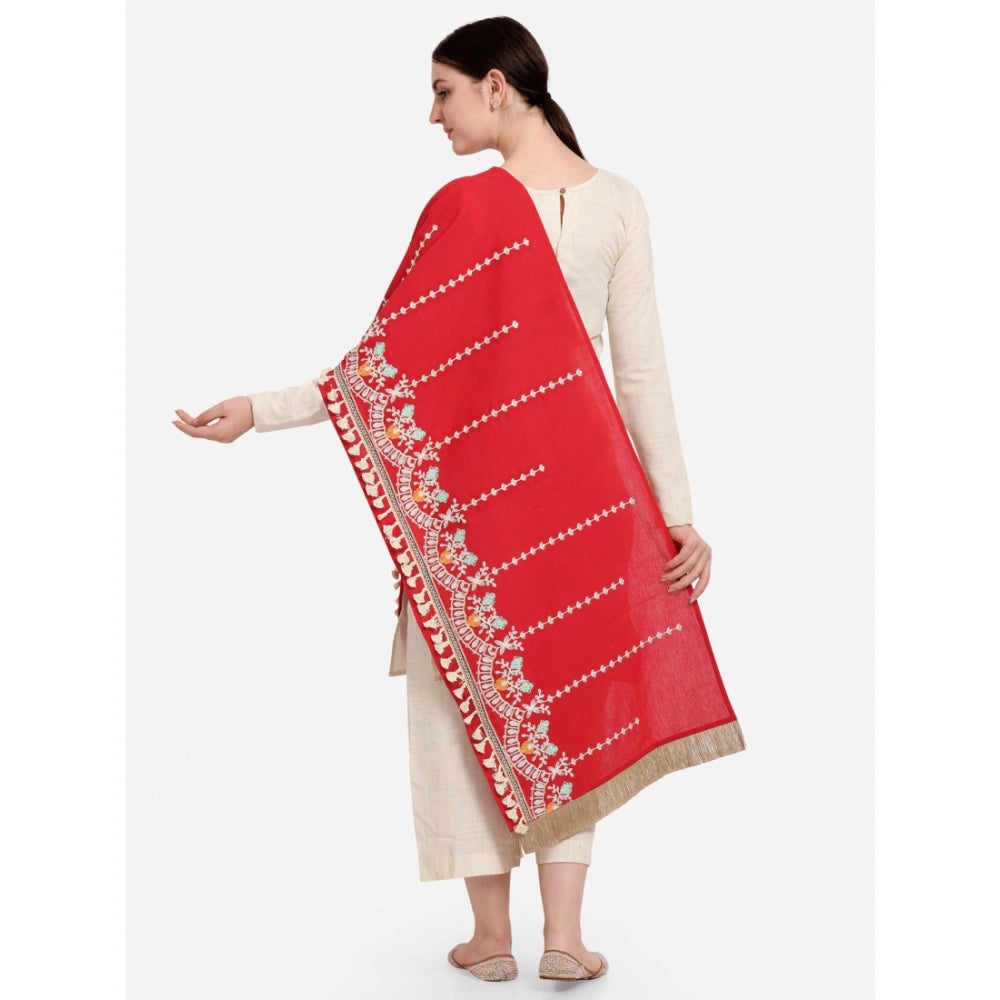 Stunning Women's Cotton Embroidered Dupatta