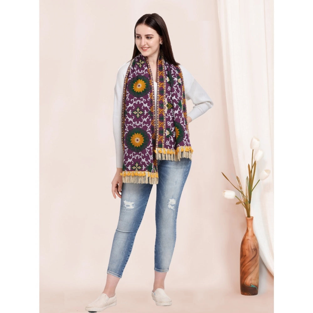 Stunning Women's Cotton Embroidered Muffler