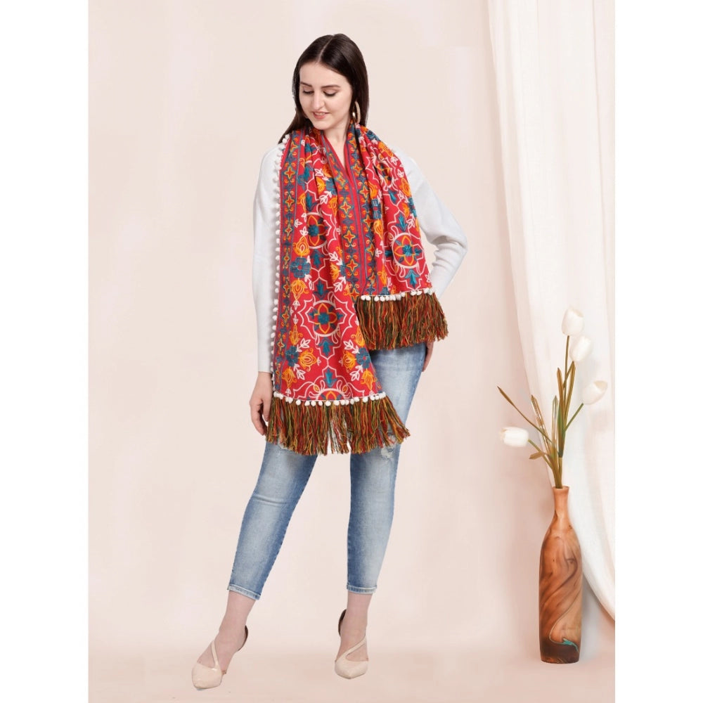 Stunning Women's Cotton Embroidered Muffler