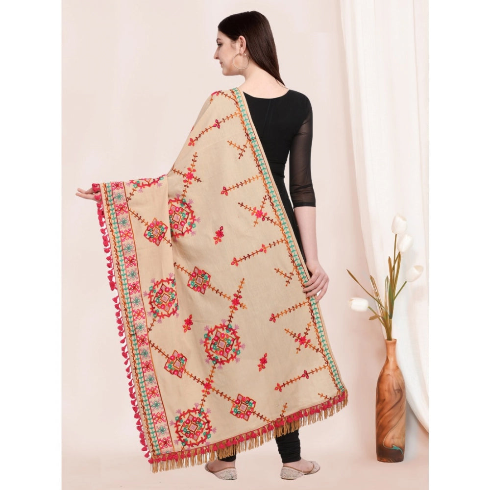 Designer Women's Cotton Embroidered Dupatta