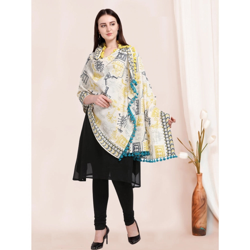 Designer Women's Cotton Embroidered Dupatta