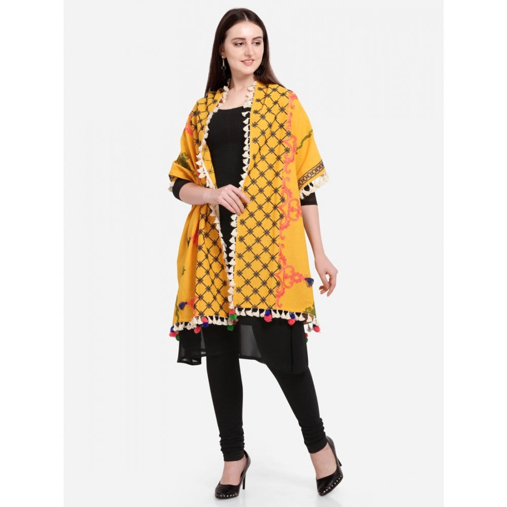 Designer Women's Cotton Embroidered Dupatta