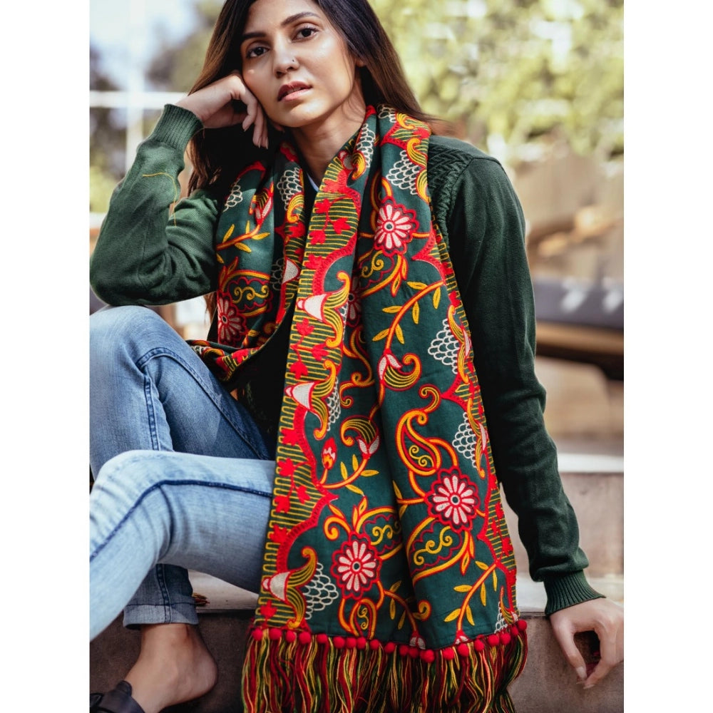 Stunning Women's Cotton Embroidered Muffler