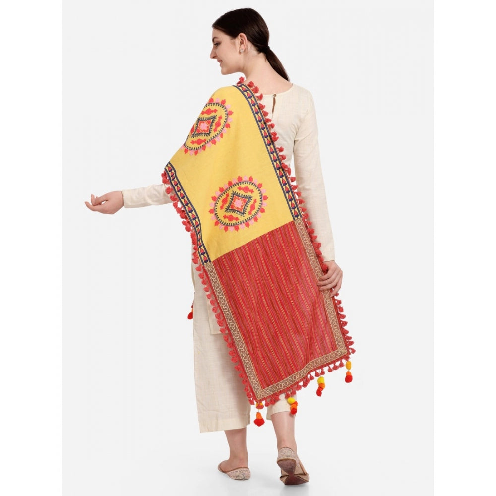 Stunning Women's Cotton Embroidered Dupatta