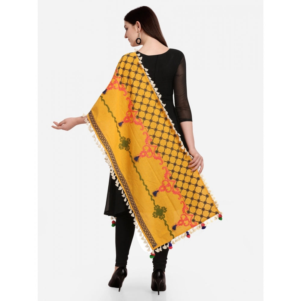 Designer Women's Cotton Embroidered Dupatta