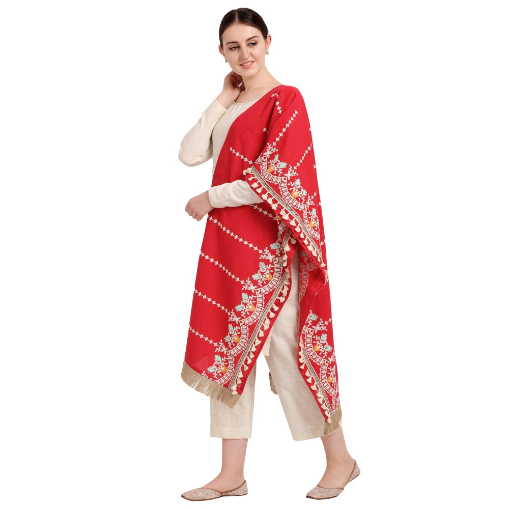 Stunning Women's Cotton Embroidered Dupatta