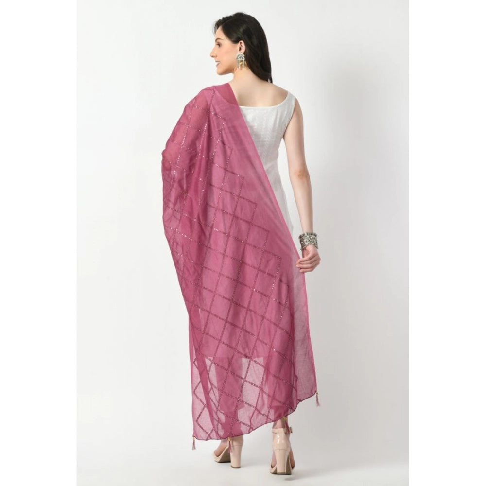 Attractive Women's Chanderi Self design Dupatta