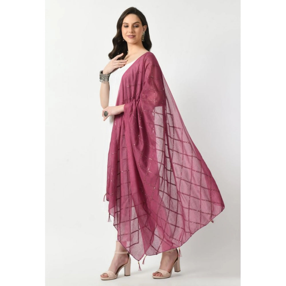 Attractive Women's Chanderi Self design Dupatta