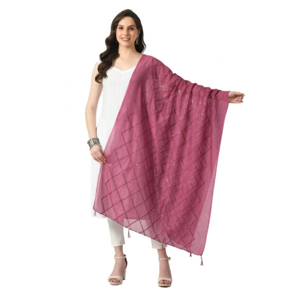 Attractive Women's Chanderi Self design Dupatta