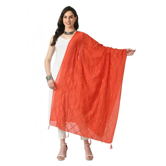 Attractive Women's Chanderi Self design Dupatta