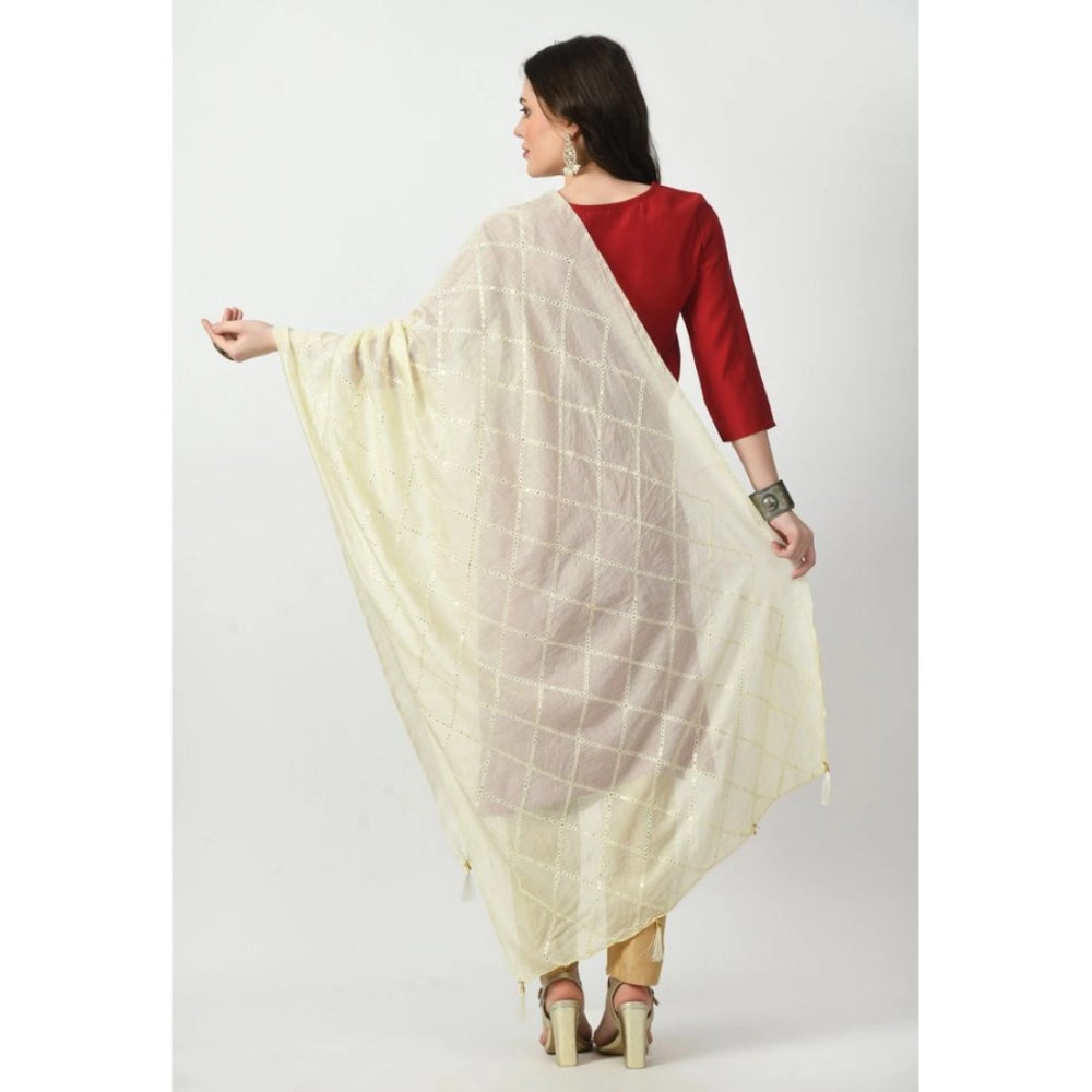 Attractive Women's Chanderi Self design Dupatta