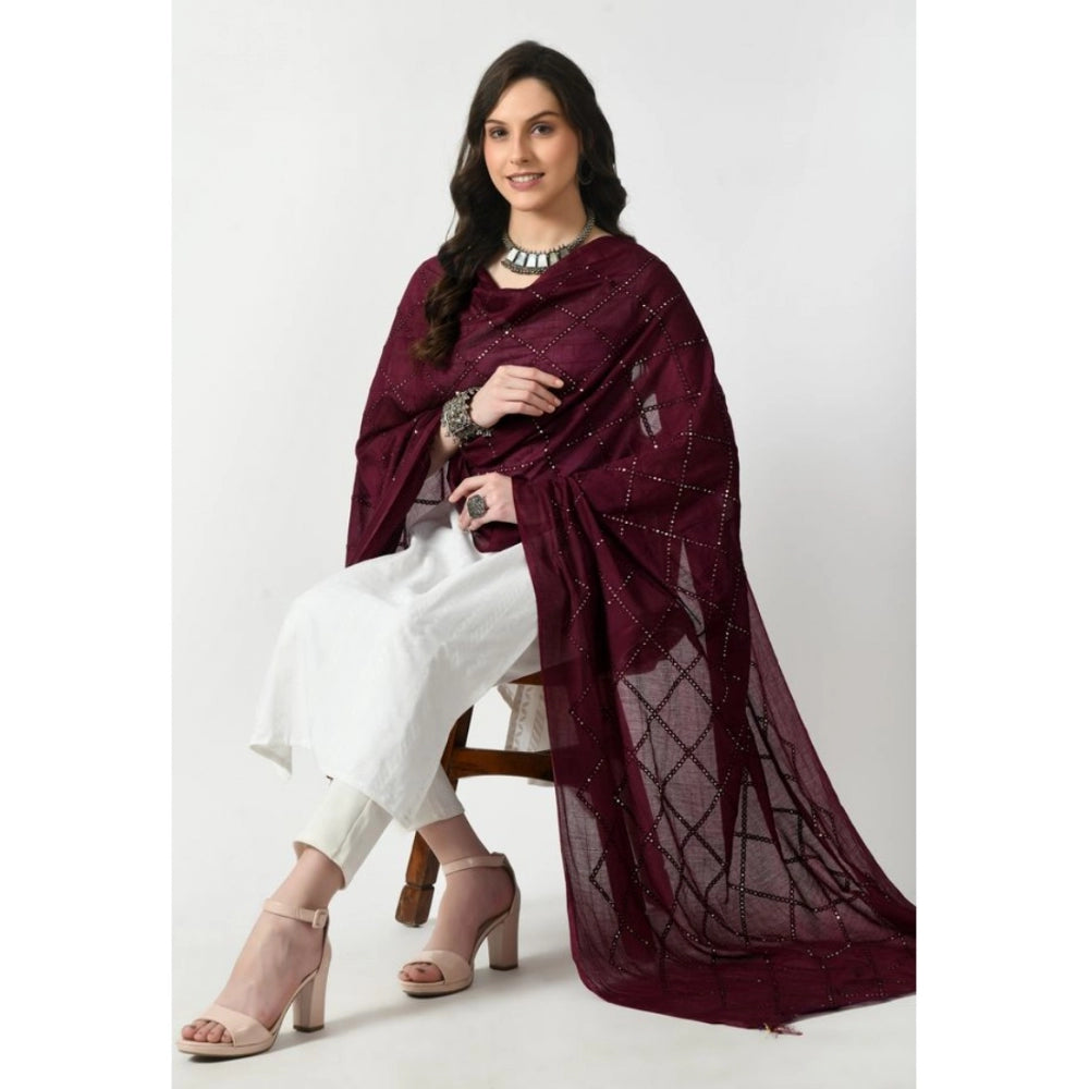 Attractive Women's Chanderi Self design Dupatta