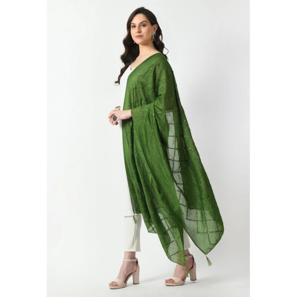 Attractive Women's Chanderi Self design Dupatta