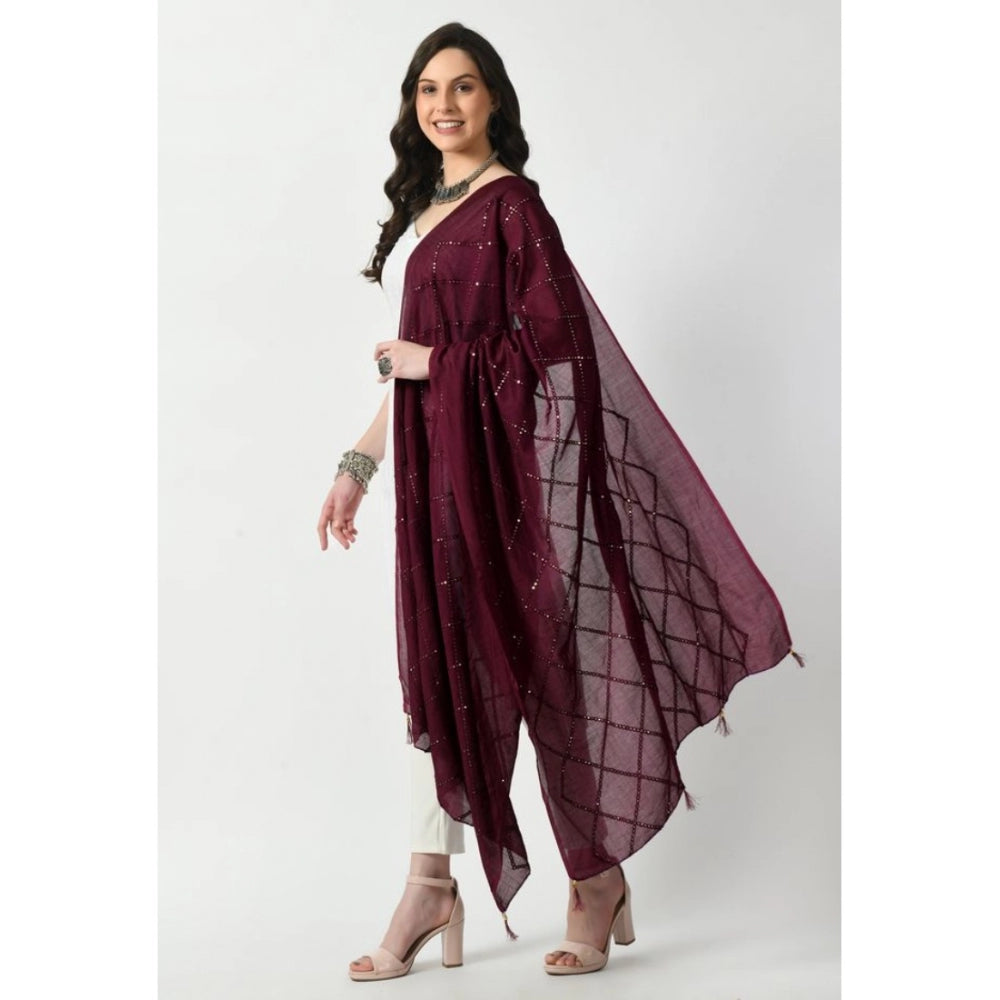 Attractive Women's Chanderi Self design Dupatta