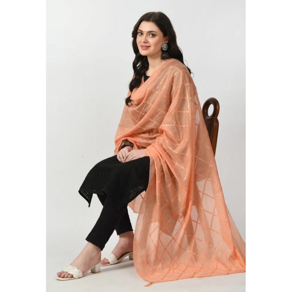 Attractive Women's Chanderi Self design Dupatta