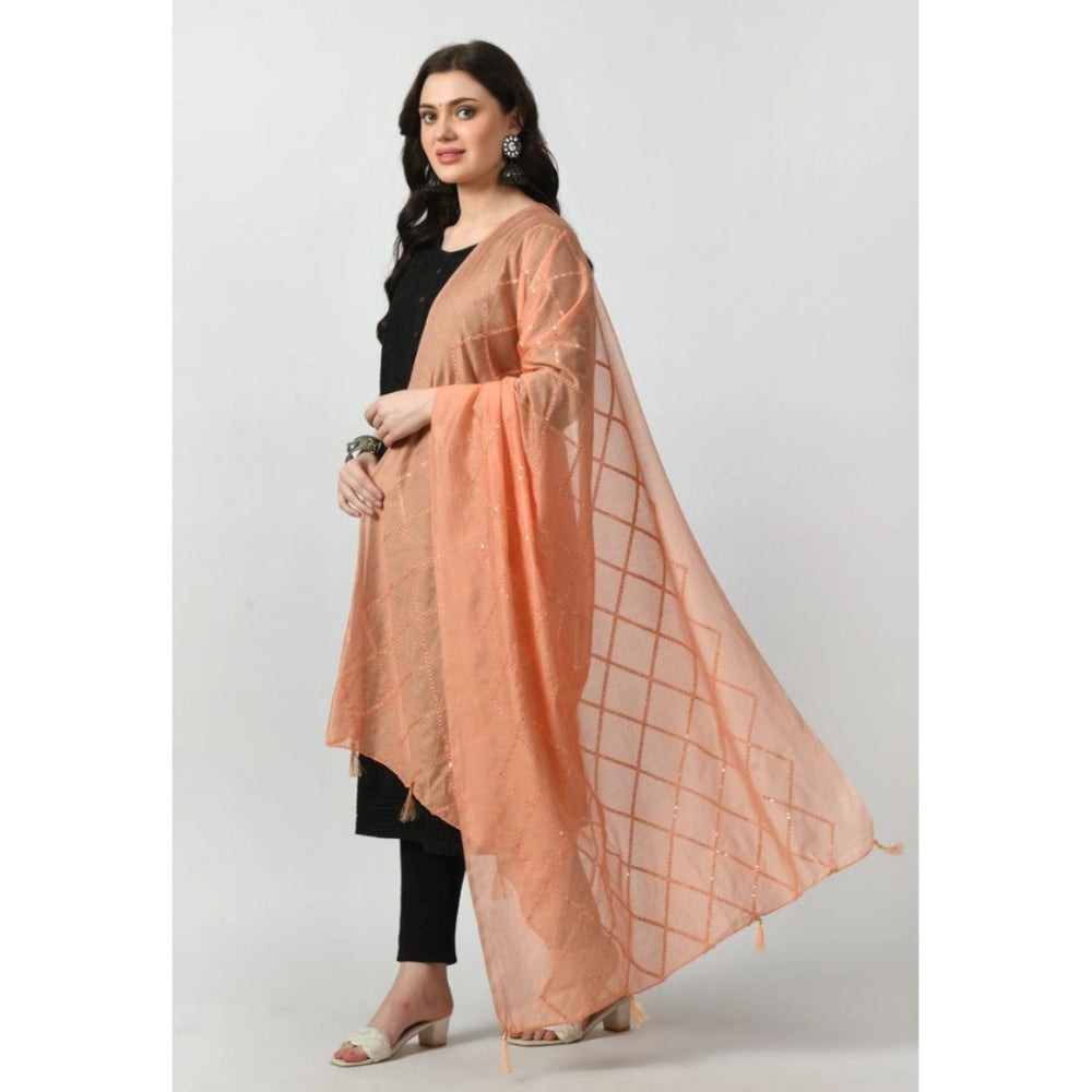 Attractive Women's Chanderi Self design Dupatta