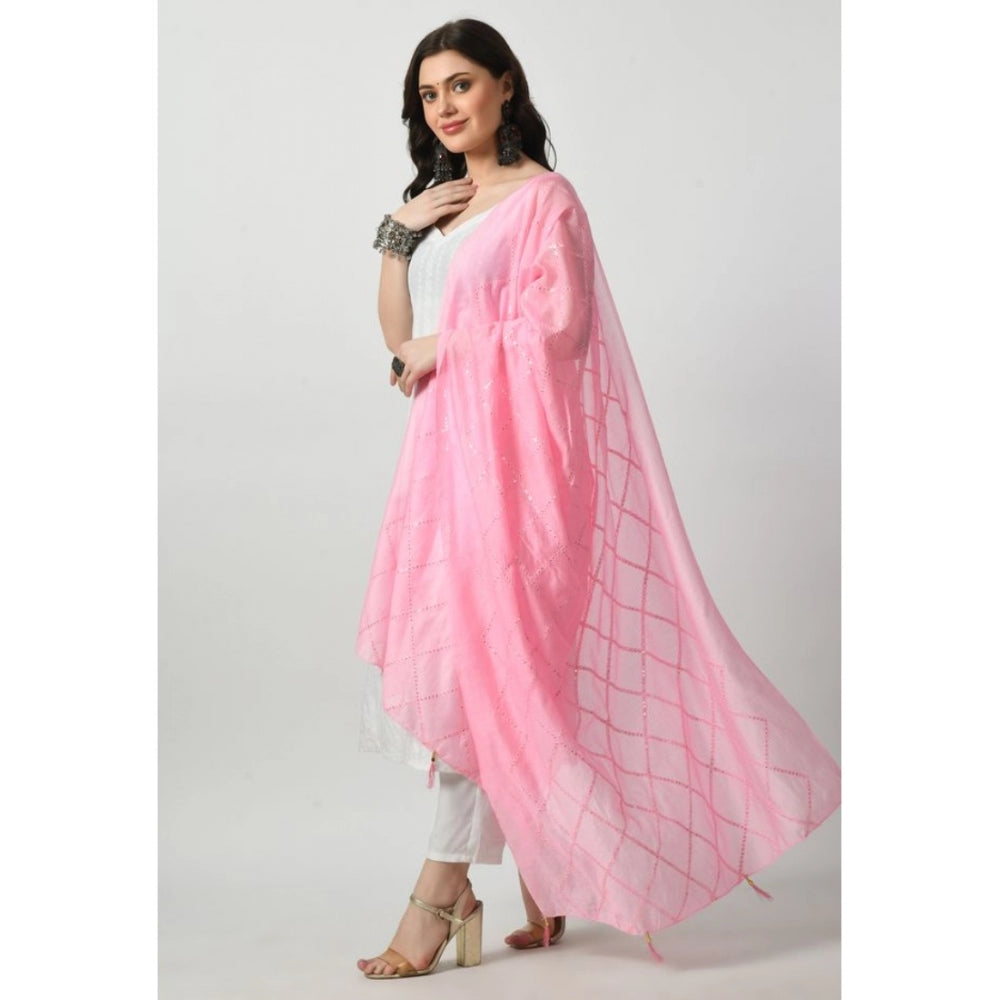 Attractive Women's Chanderi Self design Dupatta